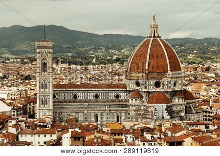 Florence Cathedral viewed from Tower of Arnolfo at Palazzo Vecchio