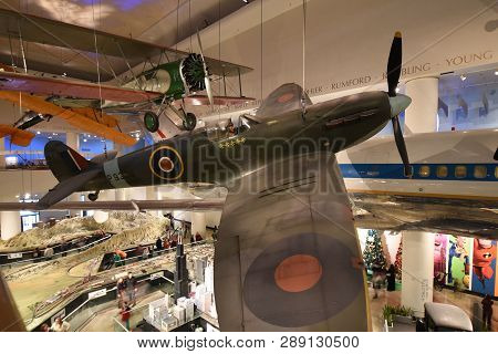 December 15, 2018, Chicago, Il British Supermarine Spitfire F Mk.ia P9306  On Display At The Museum 