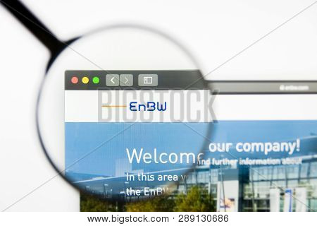Los Angeles, California, Usa - 12 March 2019: Illustrative Editorial, Enbw-energie Baden Website Hom