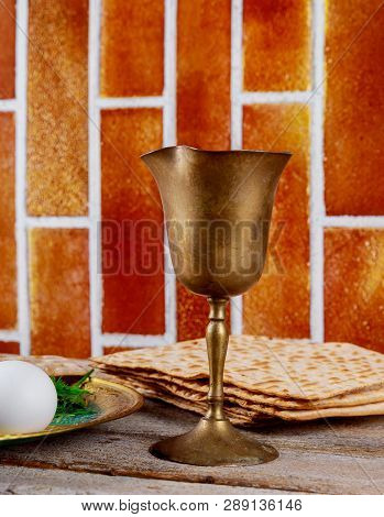 Jewish Pesah Celebration Concept Jewish Holiday Passover Matzot