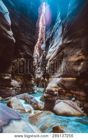 The Mujib Reserve Of Wadi Mujib Is The Lowest Nature Reserve In The World, Located In The Mountainou