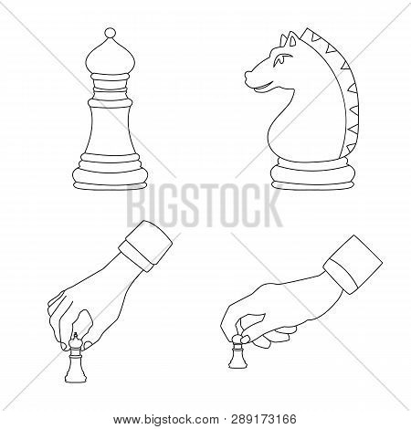 Vector Design Of Piece And Strategy Icon. Collection Of Piece And Play Vector Icon For Stock.