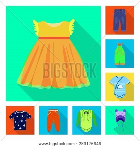 Vector Design Of Fashion And Garment Symbol. Collection Of Fashion And Cotton Stock Symbol For Web.