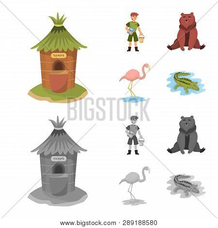 Vector Illustration Of Nature  And Fun  Symbol. Set Of Nature  And Entertainment Vector Icon For Sto