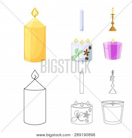 Isolated Object Of Relaxation And Flame Icon. Set Of Relaxation And Wax Stock Vector Illustration.