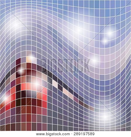 Abstract Blue Background Square Pattern. Vector. Eps10.