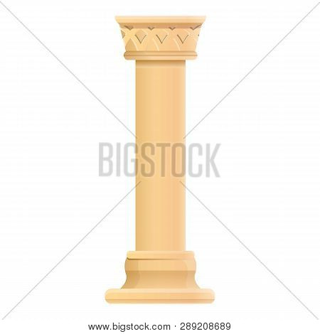 Antique Column Icon. Cartoon Of Antique Column Icon For Web Design Isolated On White Background