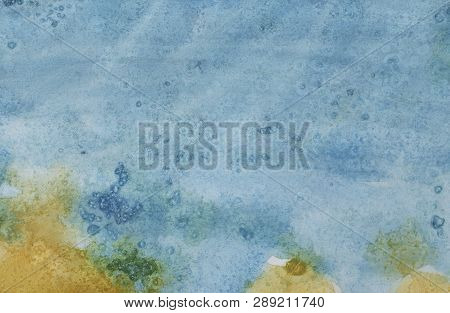 Abstract Painting. 2d Illustration. Various Colorful Patterns Hand Painted On Flat Surface. Painted 