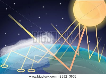 Greenhouse Effect Infographic. Cartoon Of Greenhouse Effect Infographic For Web Design