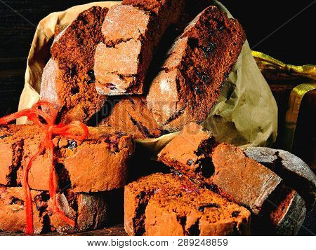 Delicious Homemade Biscotti. A Chocolate Biscotti Festive.