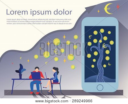 Developers Create Mobile App And Software For Grow And Developing Business Processes