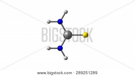 Thiourea Molecular Structure Isolated On White