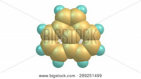 Acenaphthylene Molecular Structure Isolated On White