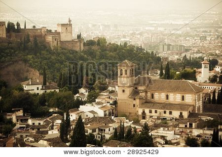 Slottet Alhambra i Granada, Spanien.