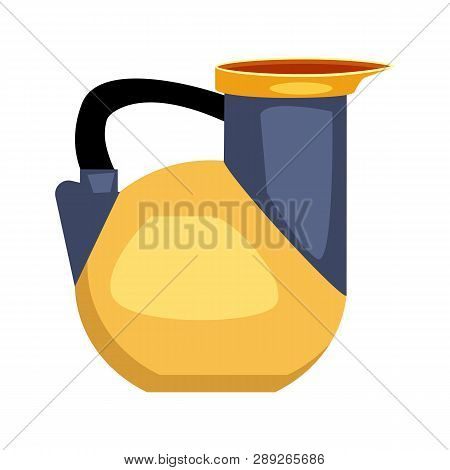 Ancient Greek Askos Flat Icon. Incense, Oil, Pottery Vessel. Greek Vases Concept. Vector Illustratio