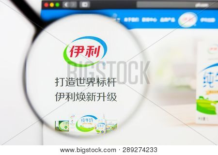 Los Angeles, California, Usa - 13 March 2019: Illustrative Editorial, Inner Mongolia Yili Website Ho