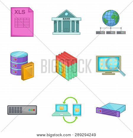 Bankroll Icons Set. Cartoon Set Of 9 Bankroll Icons For Web Isolated On White Background