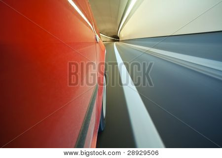 Schließen Sie Ansicht Autos in Tunnel.