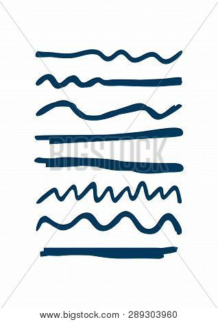 Set Blue Underlines Vector & Photo (Free Trial) | Bigstock