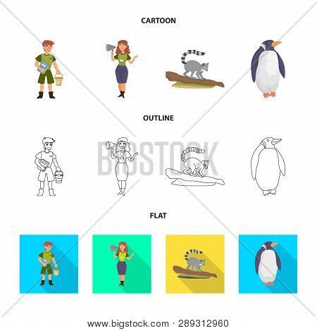 Vector Design Of Nature  And Fun  Icon. Set Of Nature  And Entertainment Stock Symbol For Web.