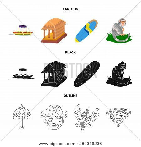 Vector Illustration Of Travel And Tourism Logo. Set Of Travel And Island Vector Icon For Stock.