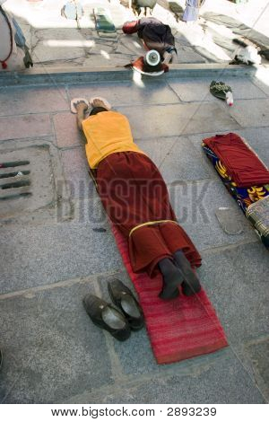 Tibetanske Pilgrim i Lhasa
