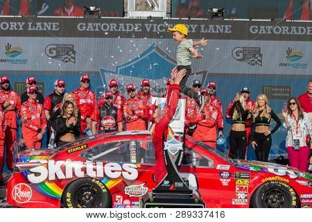 March 10, 2019 - Avondale, Arizona, USA: Kyle Busch (18) wins the Ticket Guardian 500 at ISM Raceway in Avondale, Arizona.