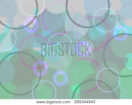 Vector Abstract Futuristic Geometric Background. Textured Wallpaper In Low Poly Style With Round. Ve