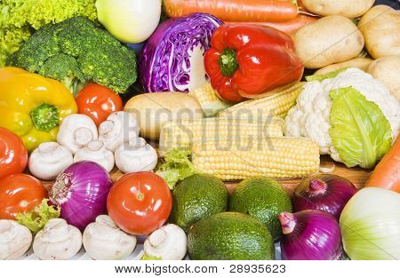ความหลากหลายของผักสดเพื่อสุขภาพ