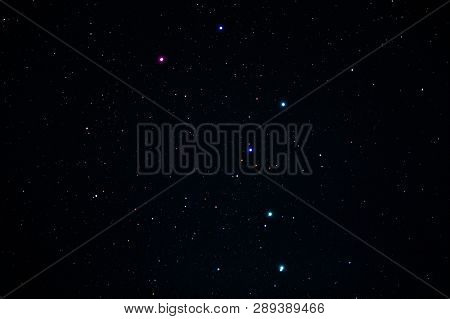 Beautiful Big Dipper In The Ursa Major Constellation. Starry Night