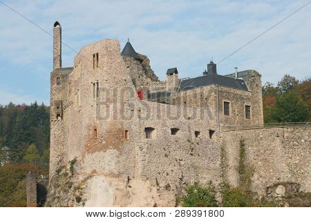 Ruins Of The Old Castle In Idar Oberstein, Germany