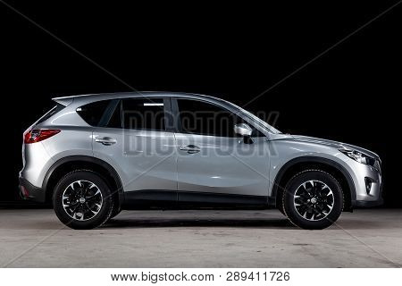 Novosibirsk, Russia - March 10, 2019:  Mazda Cx-5, Side View. Photography Of A Modern Car  On A Park