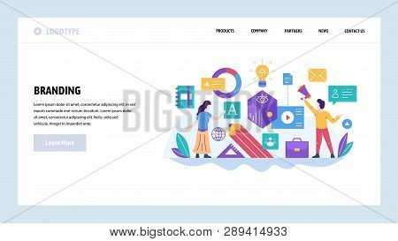 Vector Web Site Design Template. Branding, Digital Marketing And Company Identity. Brand Business. L