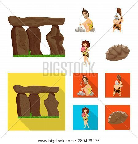 Vector Design Of Evolution  And Prehistory Icon. Set Of Evolution  And Development  Stock Vector Ill