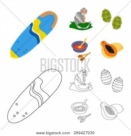 Vector Design Of Travel And Tourism Logo. Set Of Travel And Island Vector Icon For Stock.