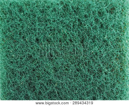 Light​ Green​ Scotch​ Brite​ Background.green Material Texture, Close Up.