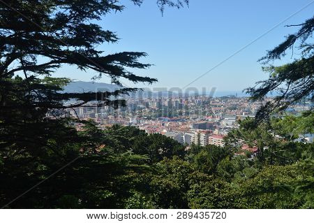 Views Of The City Of Vigo From El Monte Del Castro. Nature, Architecture, History, Travel. August 16