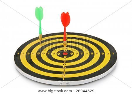 ダーツ、ゲーム、白で隔離