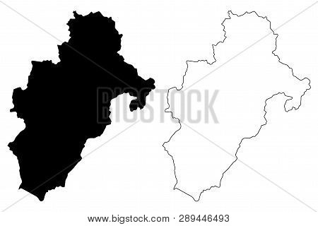 Department Of Moquegua (republic Of Peru, Regions Of Peru) Map Vector Illustration, Scribble Sketch 