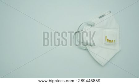 N95 Mask Help To Protect Dust And Other Particle, Put On White Background.