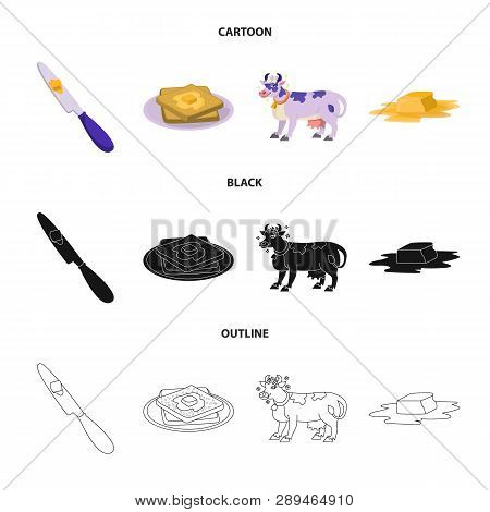 Isolated Object Of Creamy And Product Symbol. Collection Of Creamy And Farm Vector Icon For Stock.