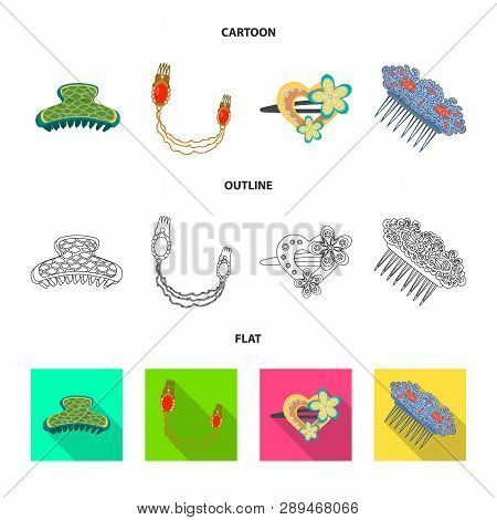 Vector Illustration Of Beauty And Fashion Logo. Set Of Beauty And Female Vector Icon For Stock.