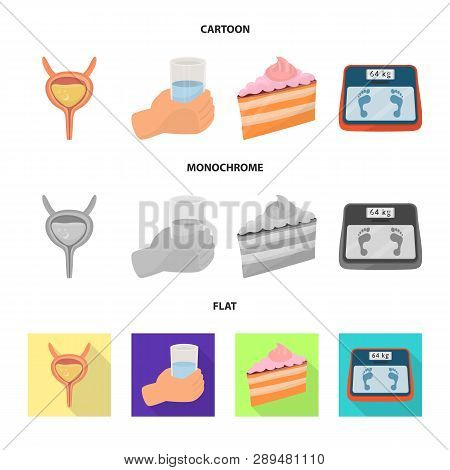 Vector Design Of Diet And Treatment  Icon. Set Of Diet And Medicine Stock Vector Illustration.