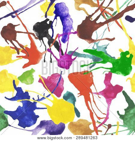 Abstract Background Texture. Seamless Background With Colorful Beautiful Blots.