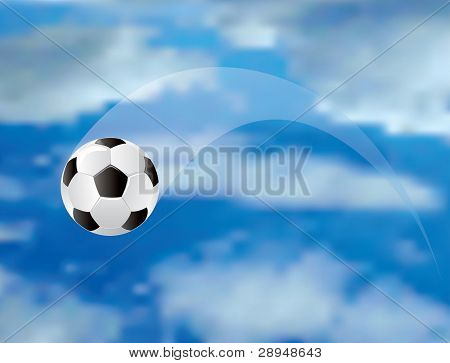 вектор футбольный мяч в воздухе