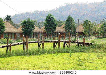 Bridge Over A Cannal In Countryside , Thailand