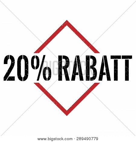 20 Prozent Rabatt Red Black Triangle Grungy Rubber Stamp