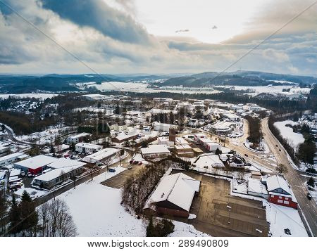 Aerial View Of Gummersbach - Kotthausen In Winter