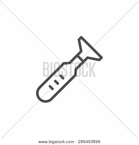 Eye Lenses Tool Line Icon Isolated On White. Vector Illustration