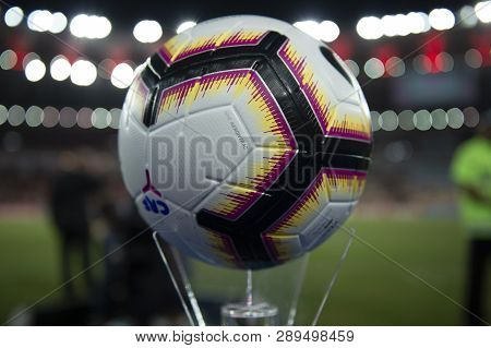 Rio, Brazil - March 13, 2019: Ball Of Match Between Flamengo (bra) And Ldu (ecu) By The Libertadores